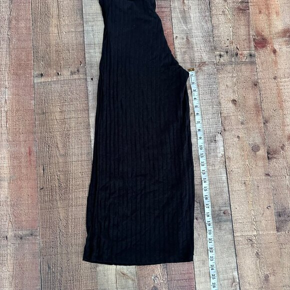 Stradivarius black striped bohemian wide leg pants women's medium - Picture 10 of 11